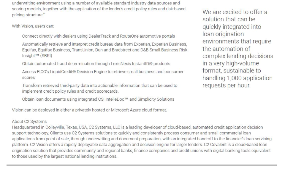 screenshot of C2 Covalent
